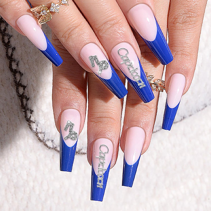 JERCLITY 20pcs Silver Alloy Capricorn Zodiac Nail Charms 10pcs Capricorn Sign Symbols Nail Charms 10pcs Capricorn Words Nail Charms for Nails（Capricorn Dates: December 22 to January 19）, JSP408 - Image 3